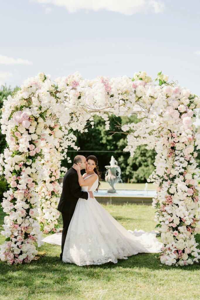Opulent wedding floral design with dramatic centerpieces by Pedestals